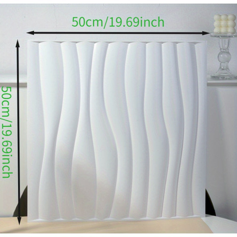 1pc 3D Wavy Pattern PVC Photography Backdrop - Textured Ripple Design, Durable Studio Prop for Product Photography and Studio Shoots, Sleek White Smooth Surface, Elegant Wavy Edges, Product Photography Props | Modern Aestheti